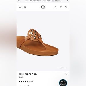 tory burch miller cloud sandals size 6